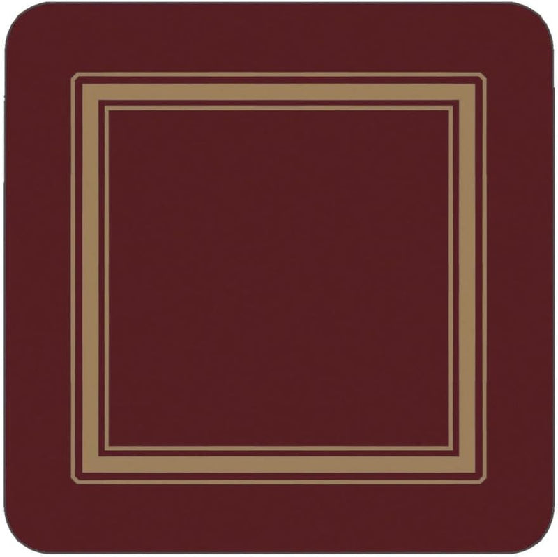 Pimpernel - Classic Burgundy - Classic Burgundy Coasters (Set of 6) | 4 x 4 in Home & Kitchen