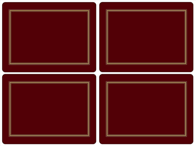 Pimpernel - Classic Burgundy - Placemats (Set of 4) | 15.7 x 11.7 in Home & Kitchen