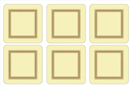 Pimpernel - Classic Cream - Classic Cream Coasters (Set of 6) | 4 x 4 in Home & Kitchen