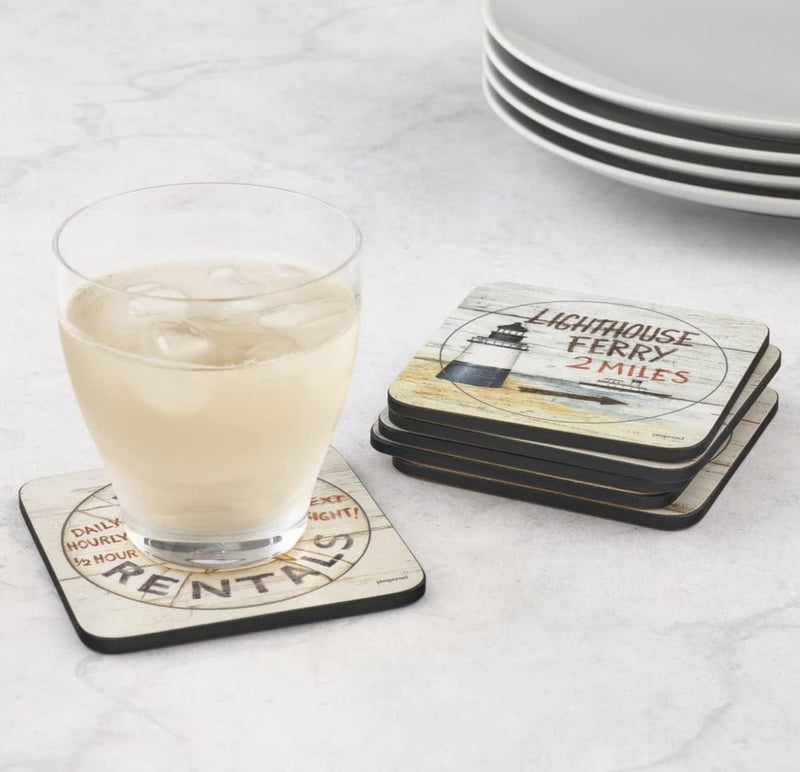 Pimpernel - Coastal Signs Coasters (Set of 6) Home & Kitchen