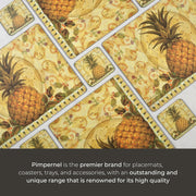Pimpernel - Golden Pineapple Coasters (Set of 6) | 4 x 4 in Home & Kitchen