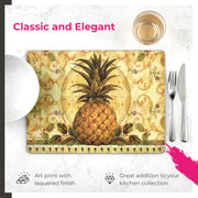 Pimpernel - Golden Pineapple Placemat (Set of 4) | 15.7 x 11.7 in Home & Kitchen
