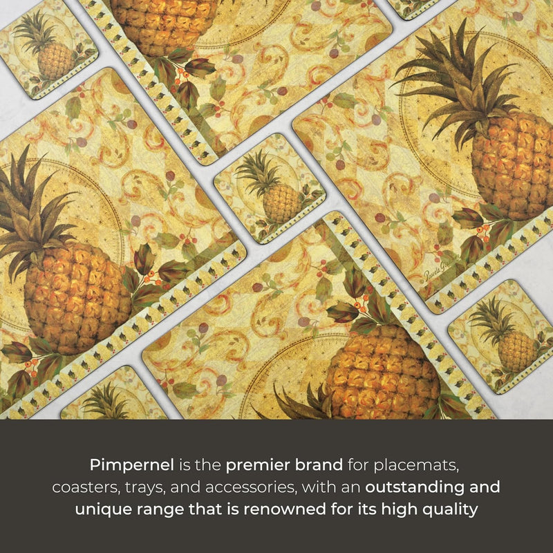 Pimpernel - Golden Pineapple Placemat (Set of 4) | 15.7 x 11.7 in Home & Kitchen