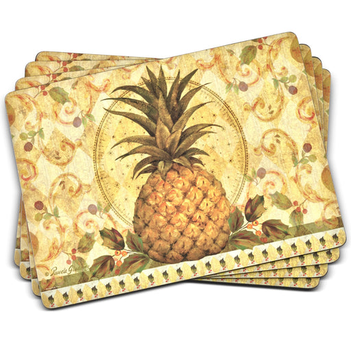 Pimpernel - Golden Pineapple Placemat (Set of 4) | 15.7 x 11.7 in Home & Kitchen