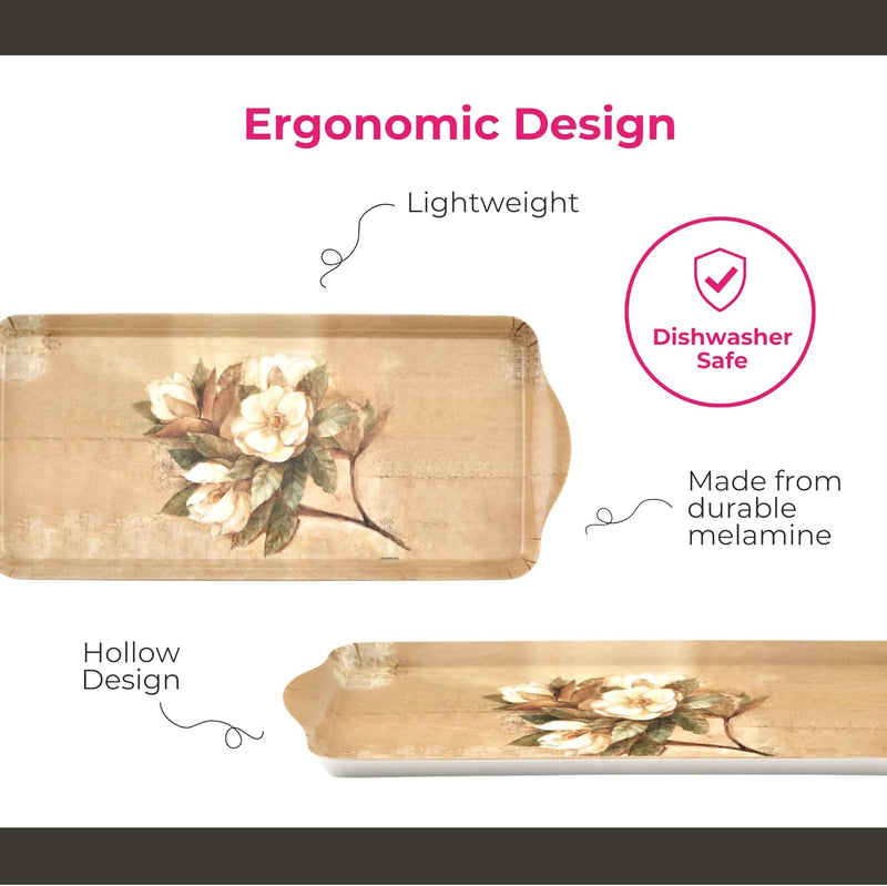 Pimpernel - Sugar Magnolia - Sandwich Tray | 15.1 x 6.5 in Home & Kitchen