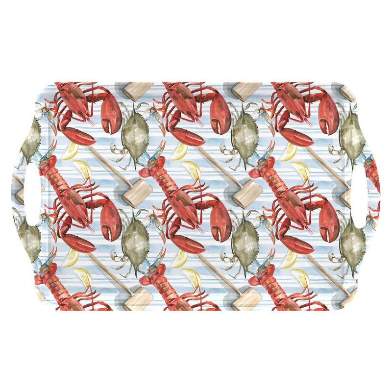 Pimpernel - Summer Feast Melamine Handled Tray | 18.9 x 11.6 in Home & Kitchen