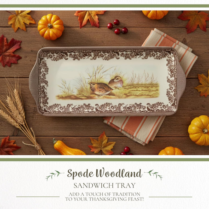 Pimpernel - Woodland - Melamine Sandwich Handled Tray | 15.1 x 6.5 in Home & Kitchen