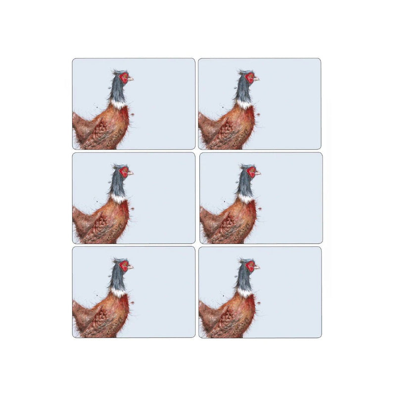 Pimpernel - Wrendale DESIGNS - Coaster - Pheasant (Set of 6) | 4 x 4 in Home & Kitchen