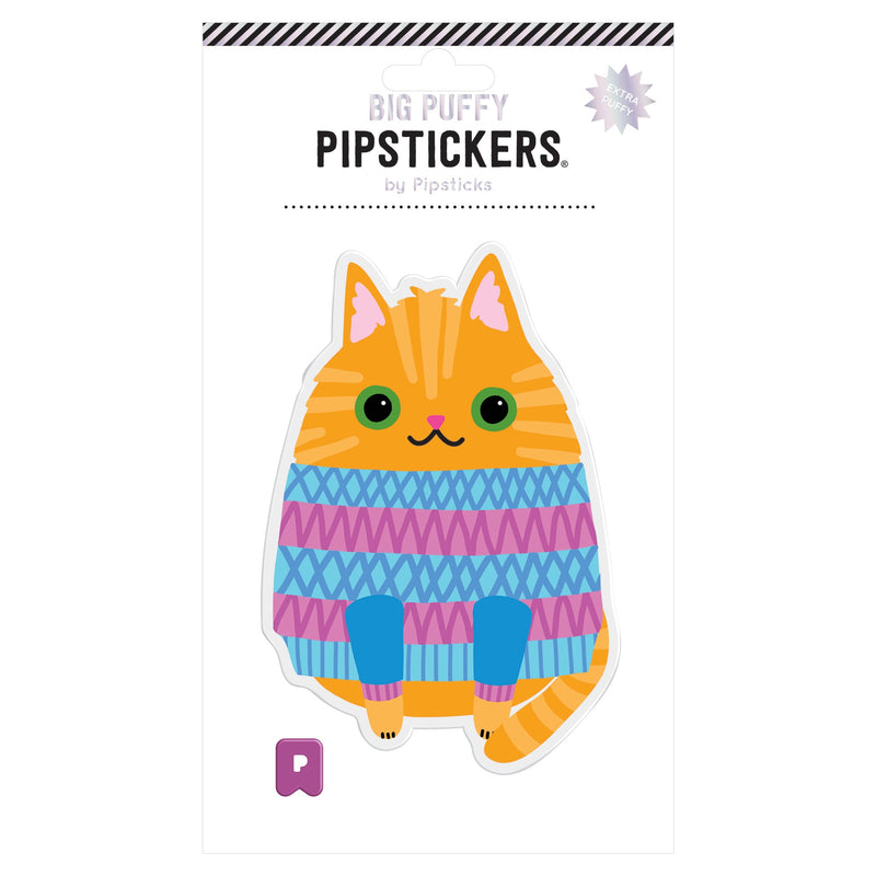 PIPSTICKERS - Big Puffy Cozy Cat Arts & Entertainment