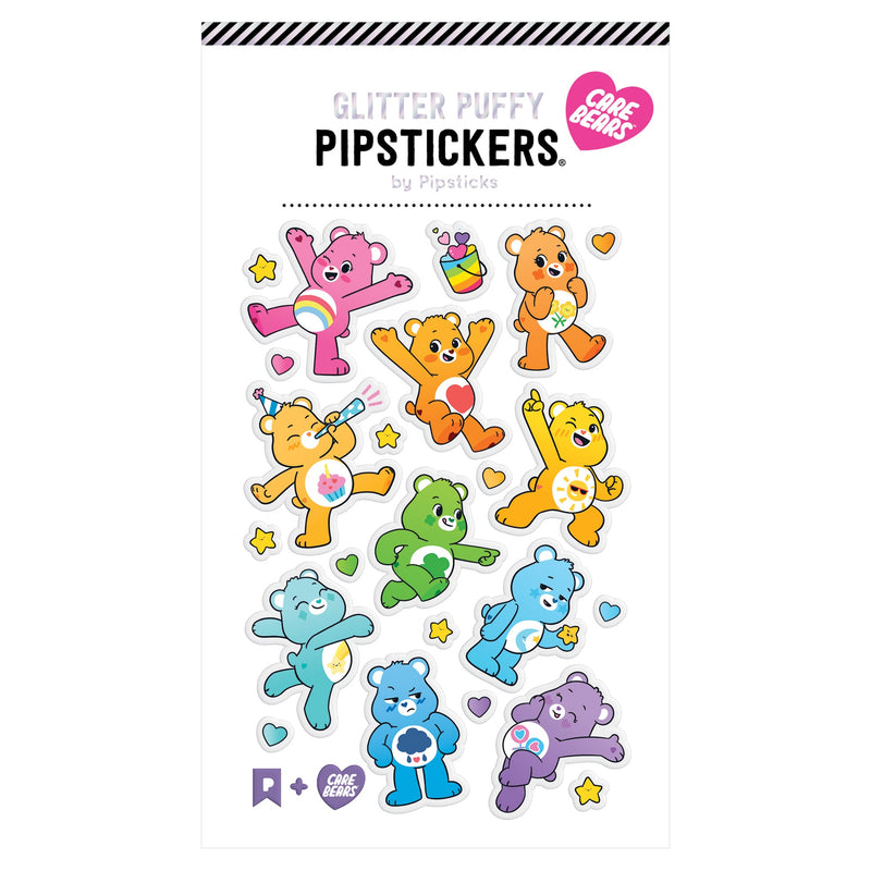 PIPSTICKERS - Care Bears Rainbow Friends Glitter Puffy Arts & Entertainment