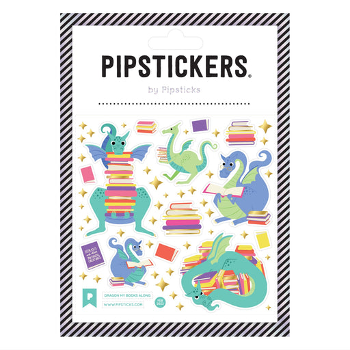PIPSTICKERS - Dragon My Books Along Arts & Entertainment