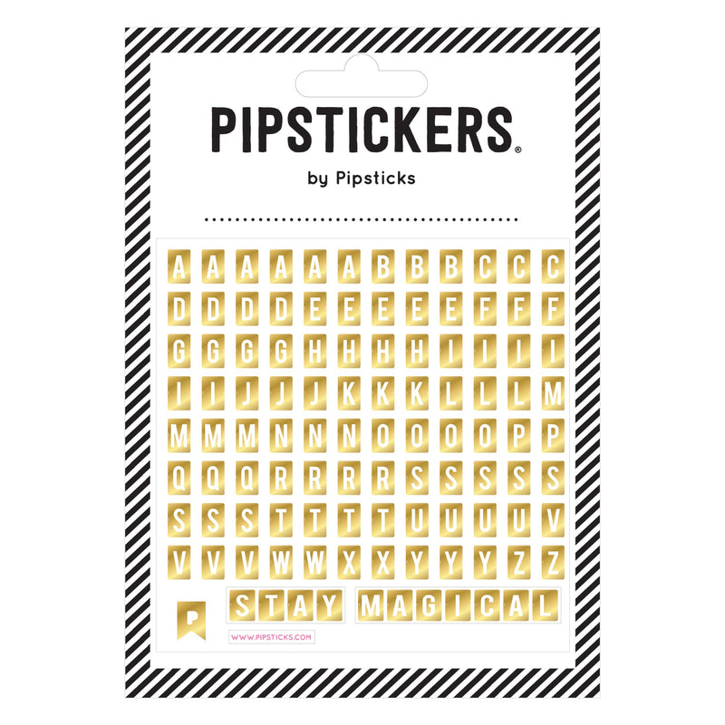 PIPSTICKERS - Gold Foil Alphabet Arts & Entertainment
