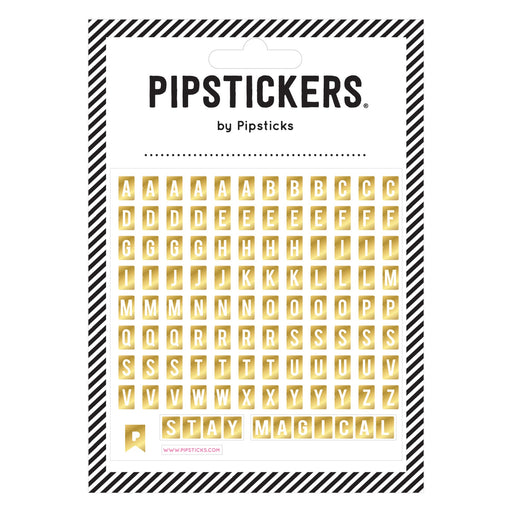 PIPSTICKERS - Gold Foil Alphabet Arts & Entertainment