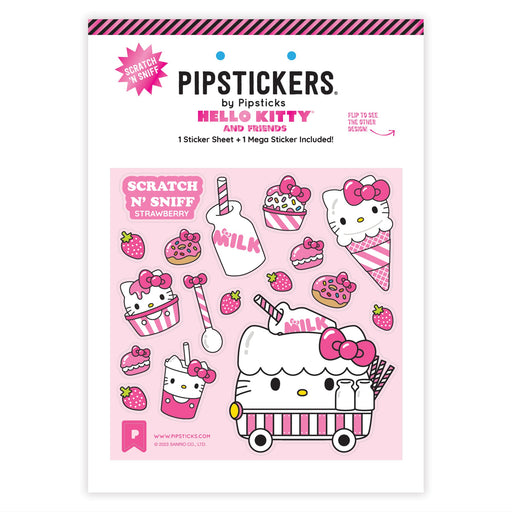 PIPSTICKERS - Hello Kitty Milk Cart Scratch 'n Sniff Arts & Entertainment