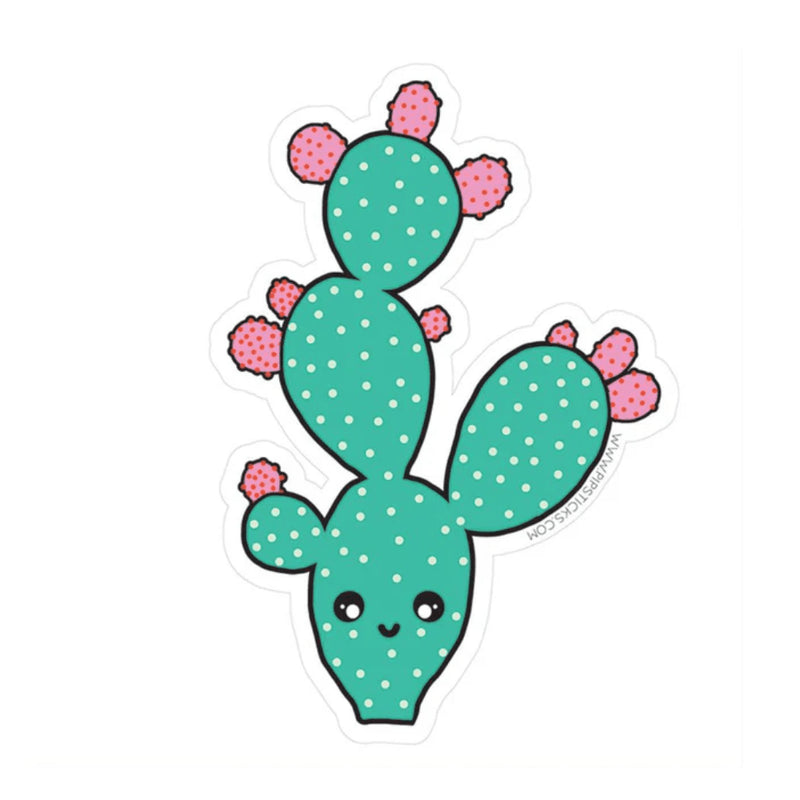 PIPSTICKERS - Kawaii Paddle Cactus Vinyl Arts & Entertainment