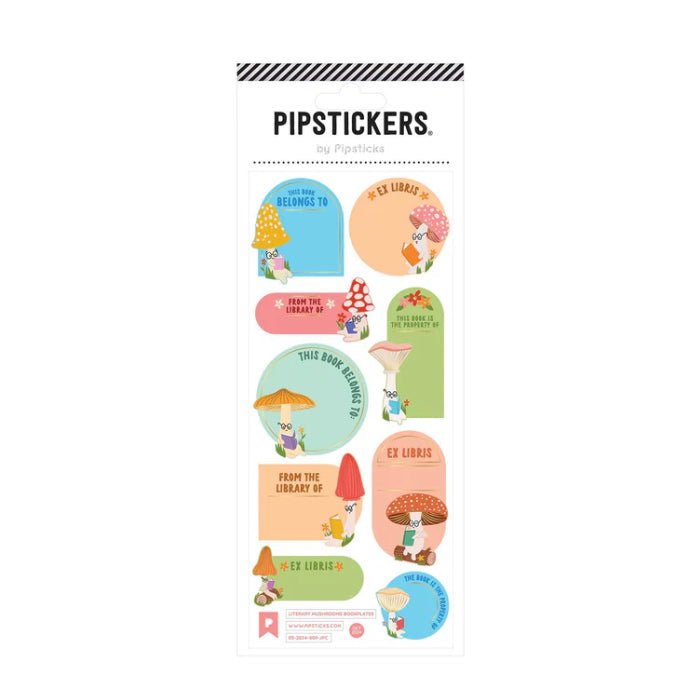 PIPSTICKERS - Literary Mushrooms Bookplates Arts & Entertainment