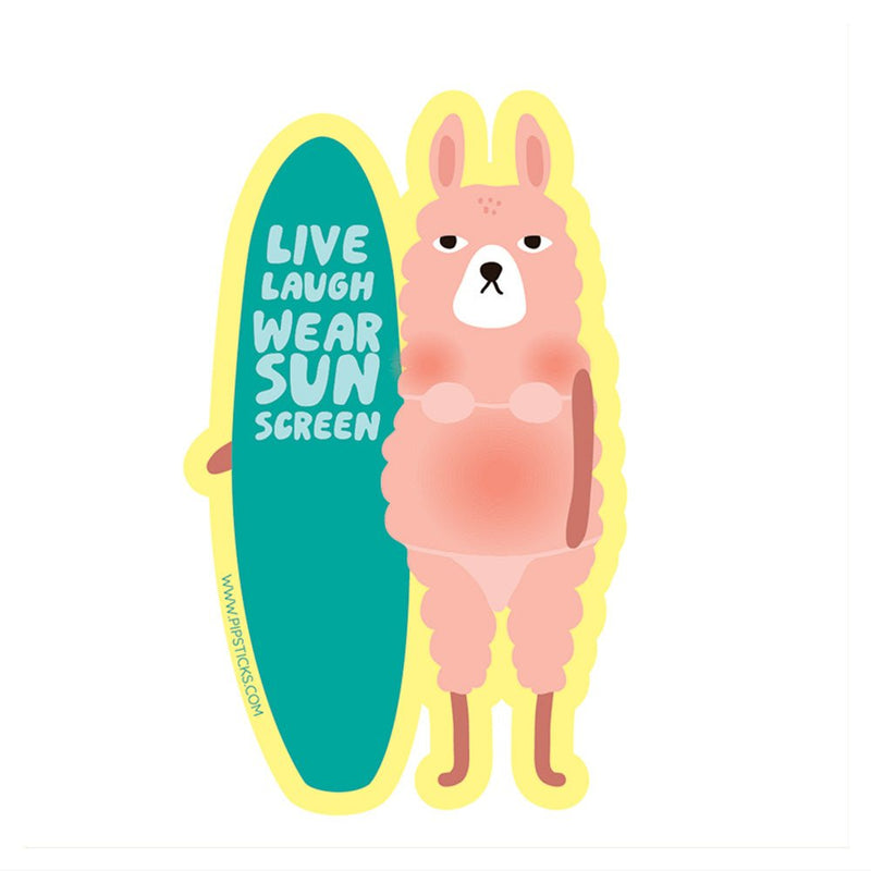 PIPSTICKERS - Live Laugh Wear Sunscreen Vinyl Electronics