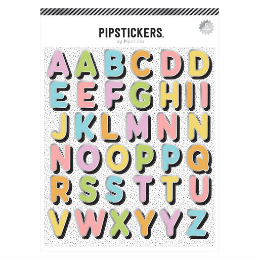 PIPSTICKERS - Pastel Party Big Alphabet (5ct) Arts & Entertainment