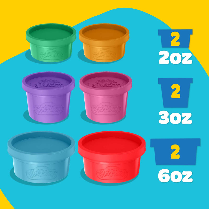 Play - Doh - Multi Scented - SUPER STRETCH - 6pc VARIETY PACK Toys & Games