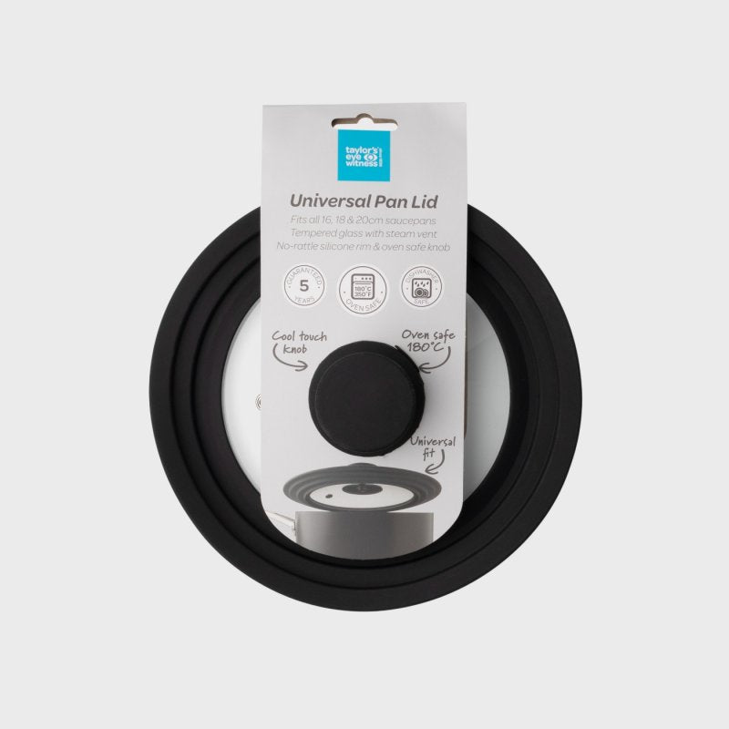 TEW - Glass Lid Universal 16/18/20cm silicone rim