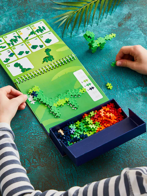 Plus - Plus - PUZZLE BY NUMBER - ACTIVITY PADS - DINOSAURS - 125pcs Toys & Games