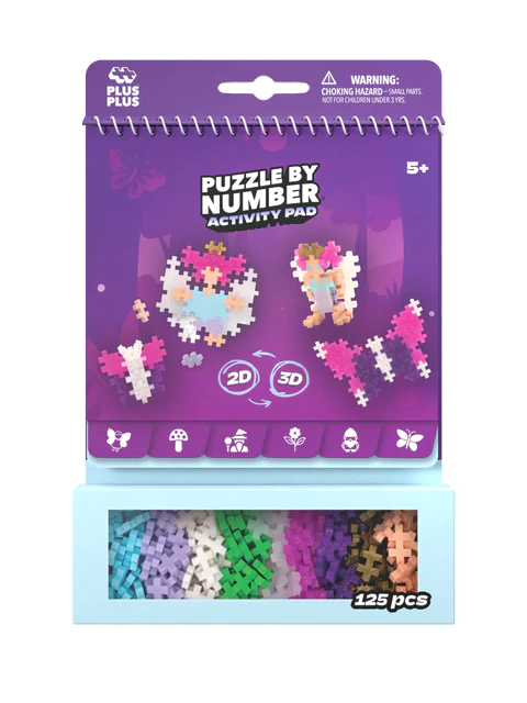 Plus - Plus - PUZZLE BY NUMBER - ACTIVITY PADS - ENCHANTED FOREST - 125PCS Toys & Games