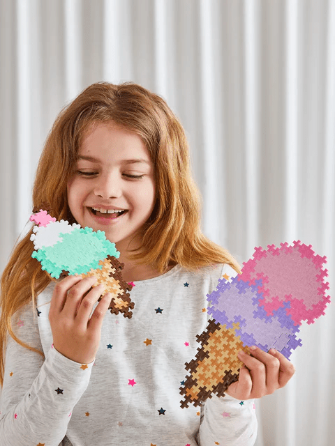 Plus - Plus - PUZZLE BY NUMBER - ICE CREAM CONES - 250pcs Toys & Games