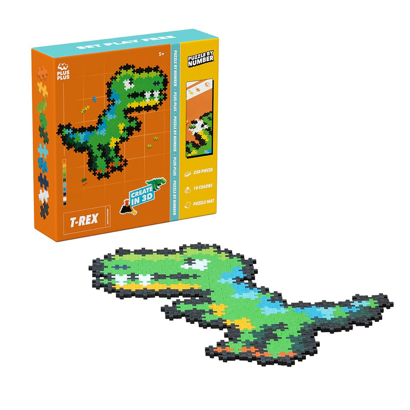 Plus - Plus - Puzzle BY Number - T - REX - 250 Pc Toys & Games