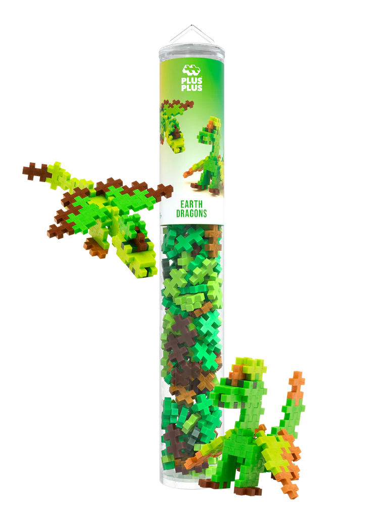 Plus - Plus - TUBE - EARTH DRAGONS - 100pcs Toys & Games