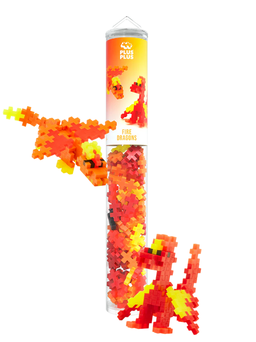 Plus - Plus - TUBE - FIRE DRAGONS - 100pcs Toys & Games