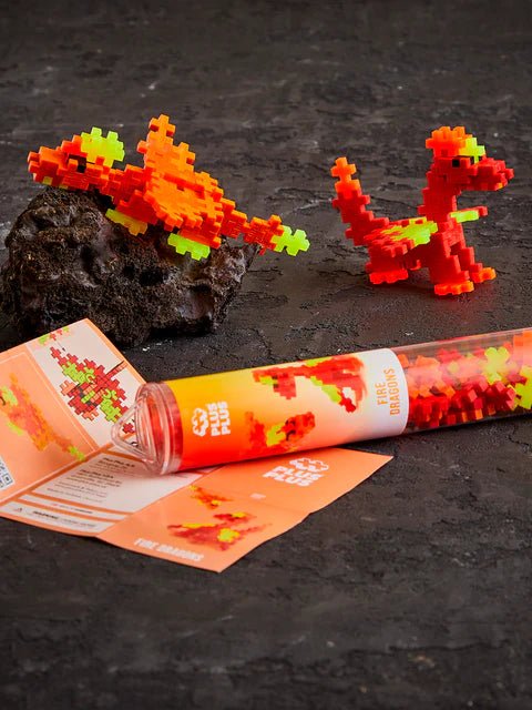 Plus - Plus - TUBE - FIRE DRAGONS - 100pcs Toys & Games