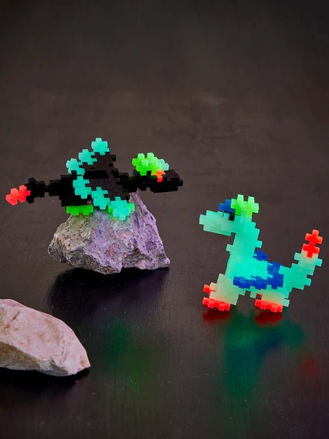 Plus - Plus - TUBE - GLOW DRAGONS - 100pcs Toys & Games