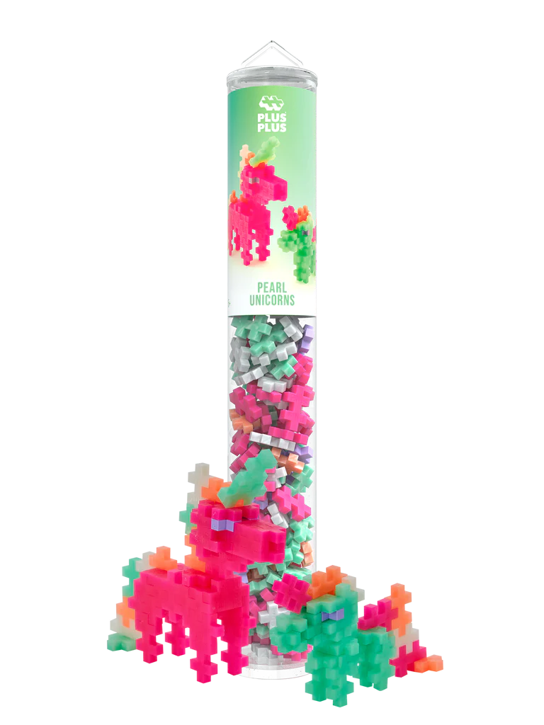 Plus - Plus - TUBE - PEARL UNICORNS - 100pcs Toys & Games