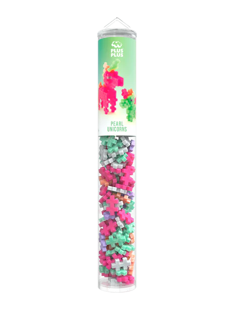 Plus - Plus - TUBE - PEARL UNICORNS - 100pcs Toys & Games