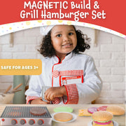Popular Playthings - Magnetic Build and Grill Hamburger Set Toys & Games