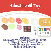 Popular Playthings - Magnetic Build and Grill Hamburger Set Toys & Games