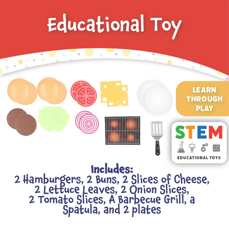 Popular Playthings - Magnetic Build and Grill Hamburger Set Toys & Games