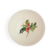 Portmeirion Botanic Garden Christmas Holly rimless bowls, set of four