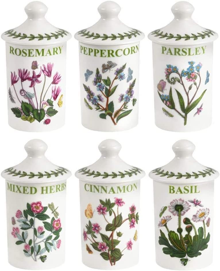 Portmeirion - Botanic Garden - Spice Jars (Set of 6) 4.5 in Home & Kitchen
