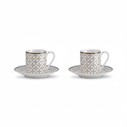 Pozzi Milano - CHARLES - Espresso Cup & Saucer - Set of 2 | 80ml / 2.7oz Home & Kitchen