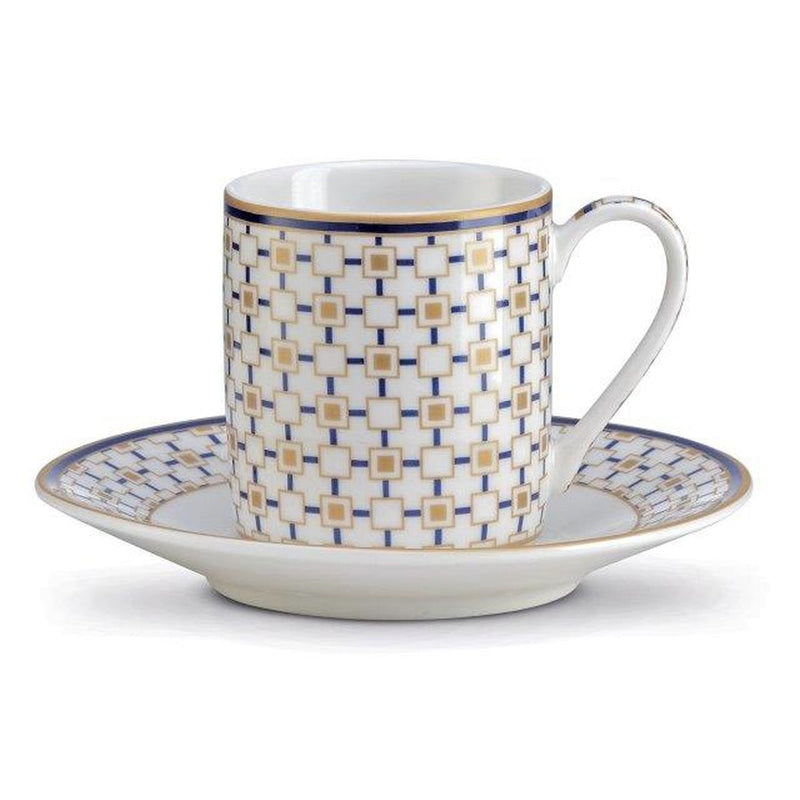 Pozzi Milano - CHARLES - Espresso Cup & Saucer - Set of 2 | 80ml / 2.7oz Home & Kitchen