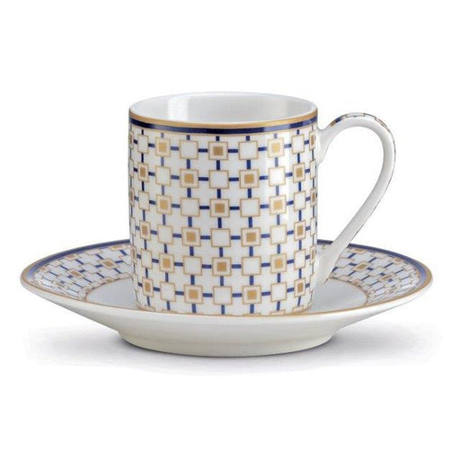 Pozzi Milano - CHARLES - Espresso Cup & Saucer - Set of 2 | 80ml / 2.7oz Home & Kitchen