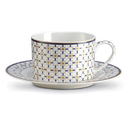 Pozzi Milano - CHARLES - Tea Cup & Saucer | 220ml / 7.4oz Home & Kitchen