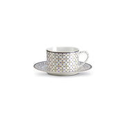 Pozzi Milano - CHARLES - Tea Cup & Saucer | 220ml / 7.4oz Home & Kitchen