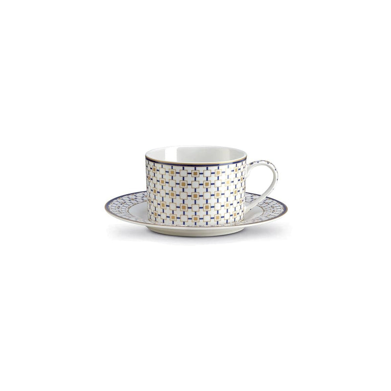 Pozzi Milano - CHARLES - Tea Cup & Saucer | 220ml / 7.4oz Home & Kitchen