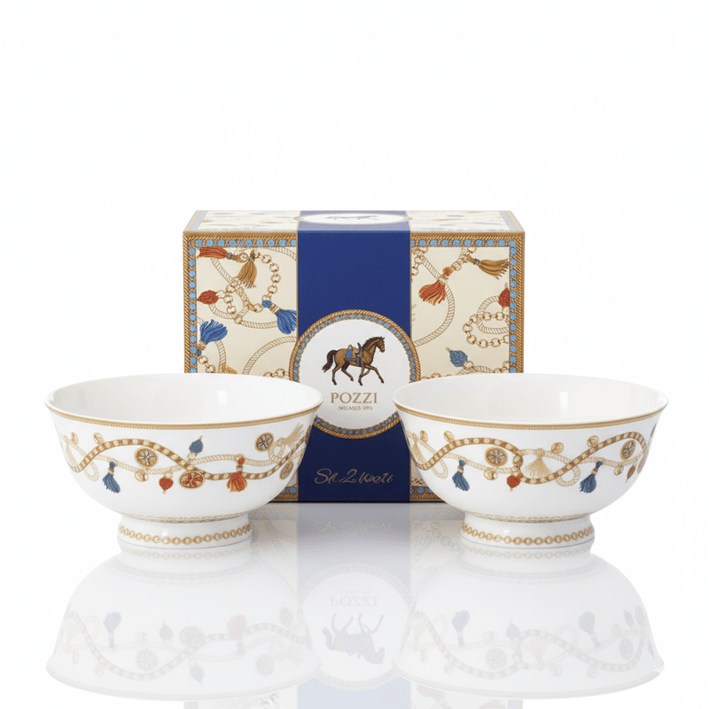 Pozzi Milano - CHEVAL - Set of 2 Bowls | 11cm / 4.3in Home & Kitchen