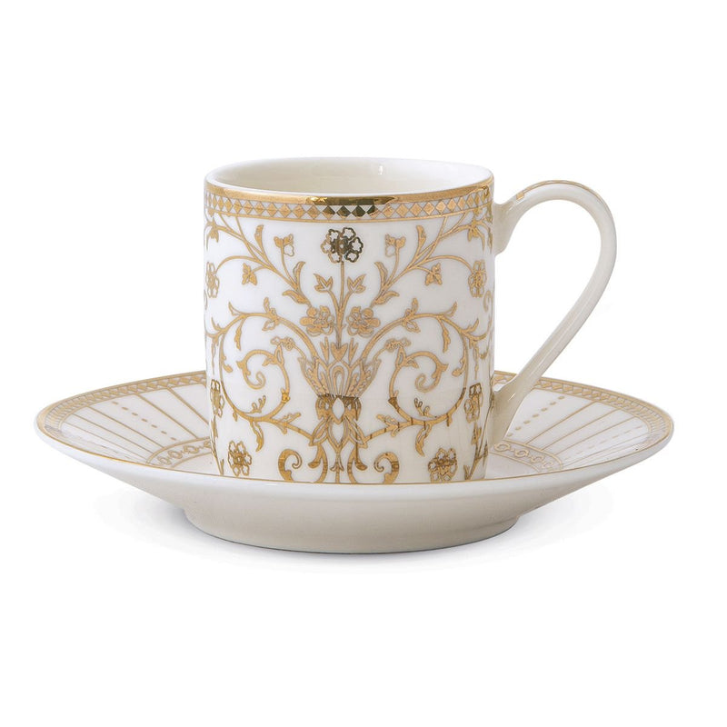 Pozzi Milano - GOLDEN - Espresso Cup & Saucer | 80ml / 2.7oz Home & Kitchen