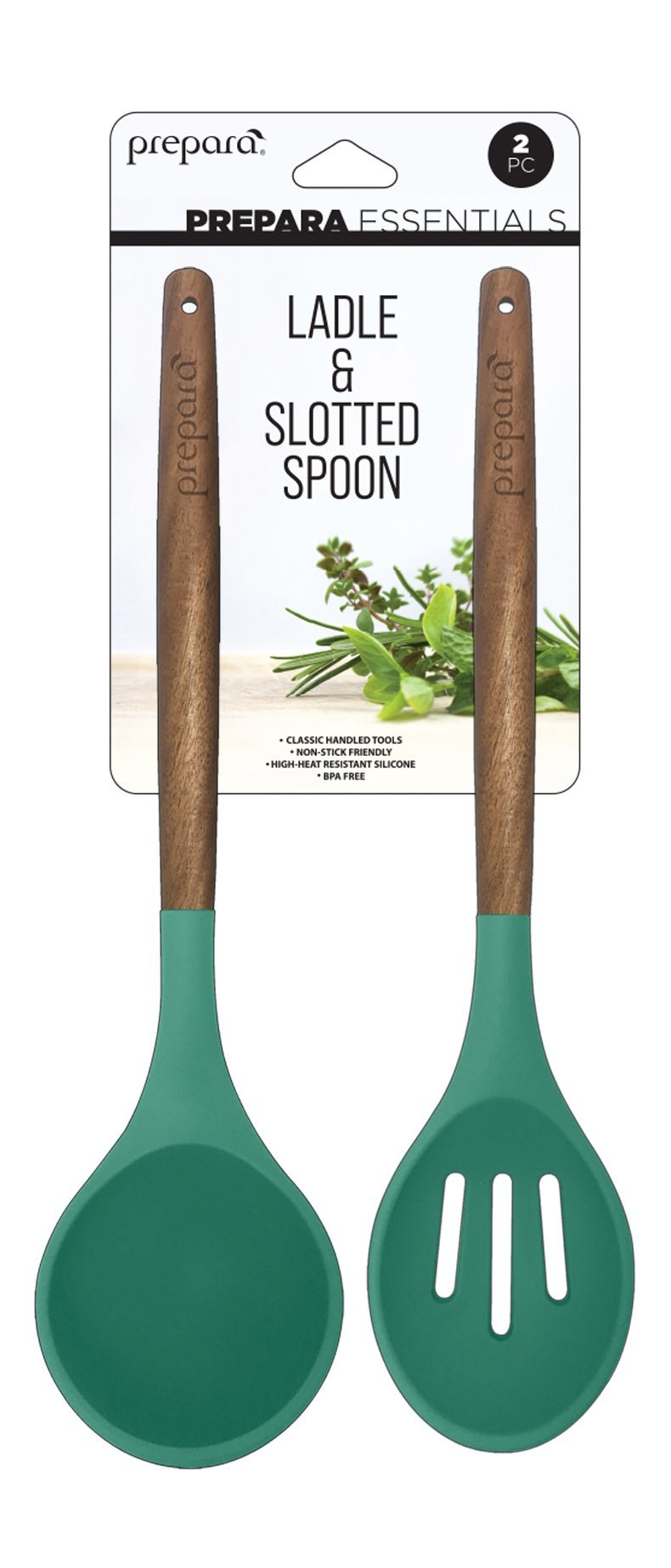Prepara - Silicone Ladle & Slotted Spoon 2/Set Home & Kitchen Seafoam Green