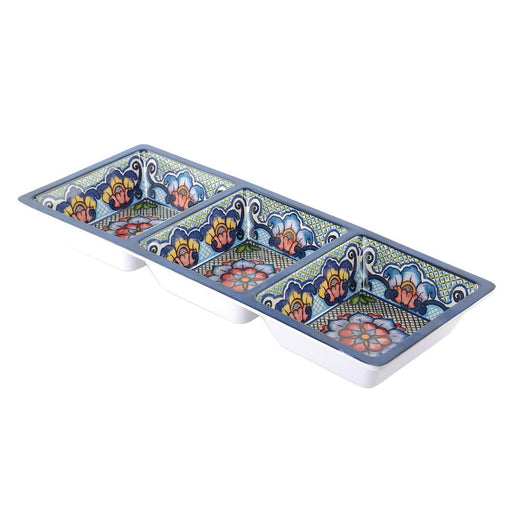 Prepara - Taco 3 - Section Tray Home & Kitchen Blue