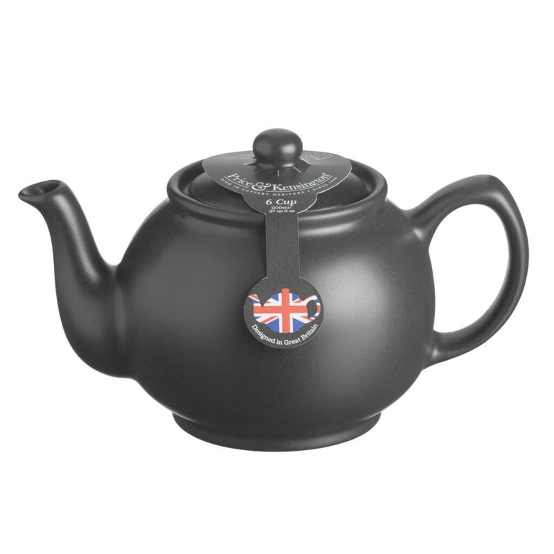 Price & Kensington - Matte Teapot 6Cup Black 1100Ml/35Oz - Limolin 